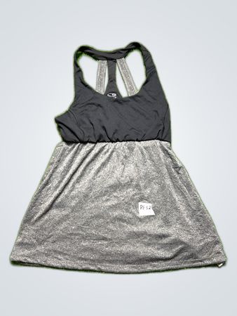 Champion Black and Gray Racerback Tank Top