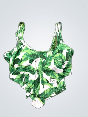 Green Leaf Pattern Swimsuit
