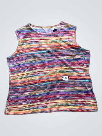 Laura Ashley Multicolored Striped Tank Top