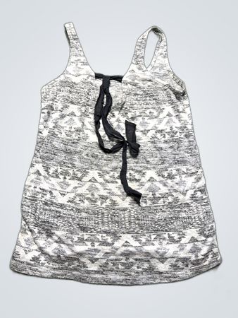 Pull&Bear Gray Patterned Tank Top