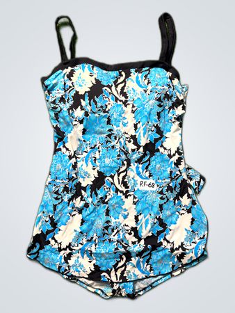 Blue Floral One-Piece Swimsuit
