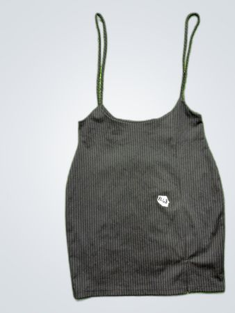 Lovely Day Gray Pinstripe Tank Top