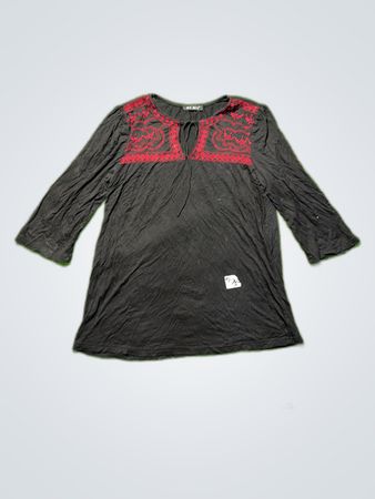 MZ.RUBY Black Embroidered Top