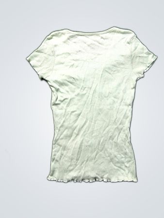 Women's White Short Sleeve Top with Lace Detail