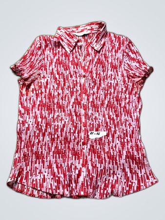 Red and White Patterned Shirt