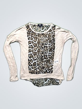 Long Sleeve Leopard Print Top