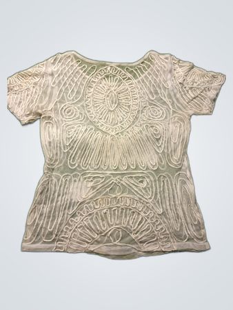 Women's Short Sleeve Embroidered Top