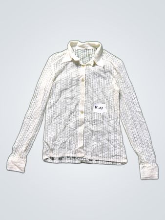 White Long-Sleeve Collared Shirt