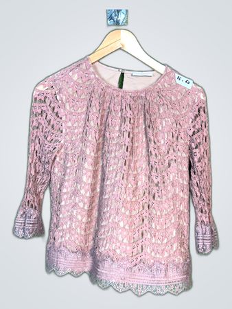 Birger et Mikkelsen Pink Lace Blouse