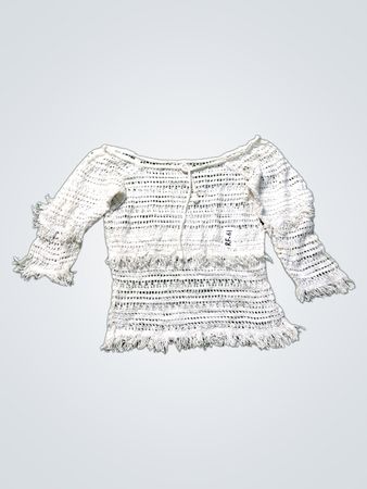 White Crochet Top