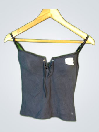 Canyon River Blues Black Crop Top