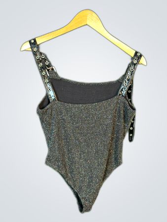 Unbranded Grey Knit Tank Top with Studded Straps