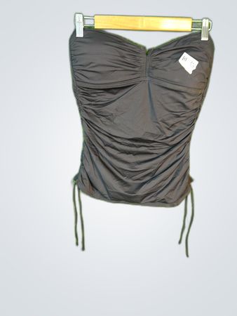 Sweet Face Black Strapless Ruched Top