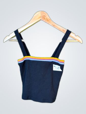 Forever 21 Black Ribbed Tank Top