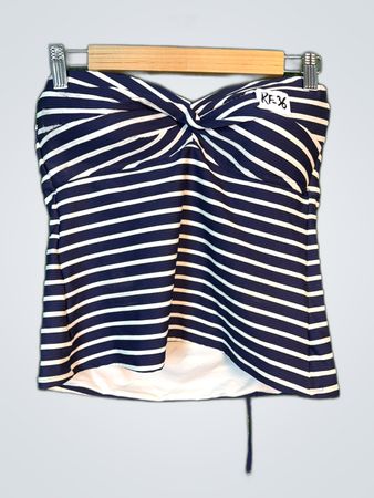 La Blanca Navy and White Striped Top
