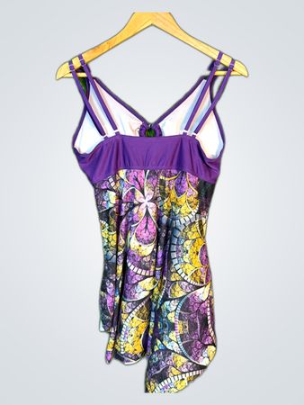 Purple Floral Swimsuit