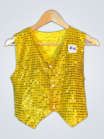 Yellow Sequin Vest