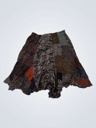 Patchwork A-line Skirt