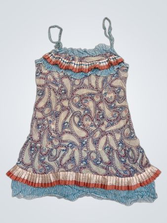 For Her Paris Paisley Print Ruffle Strap Dress