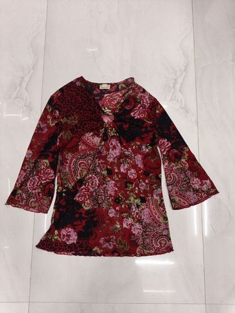 Blanche Porte Damen Rot Blumendruck Bluse