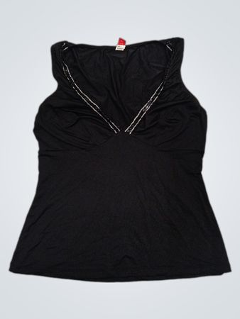 S.Oliver Schwarzes Ärmelloses Top