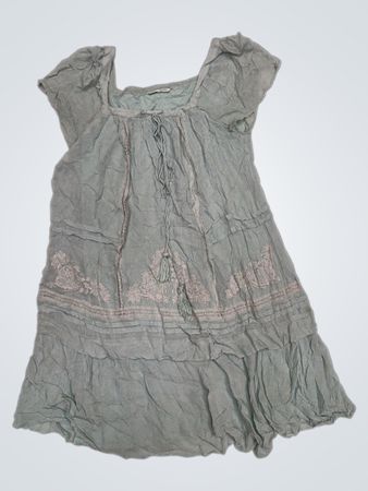 Promod hellblau gesticktes gestuftes Kleid