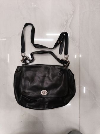Coach Black Leather Shoulder Bag