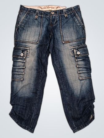 Amisu Denim Cargo Capris