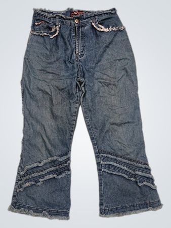 MAERDIFU BinniGarments Damen Zerrissene Schlagjeans