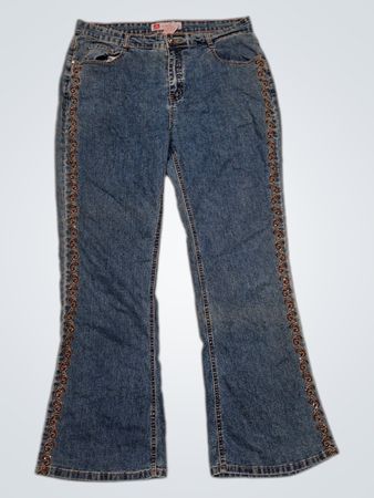 COS JEANS Damen Flare Jeans mit Ösen-Detail