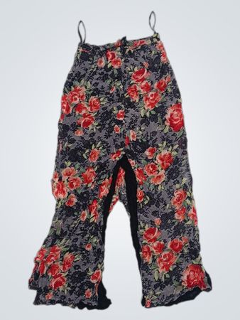Rene Derhy Collection Floral Print Wide Leg Jumpsuit