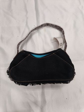 JOIA ACCESSORIES Bolso de mano negro con flecos