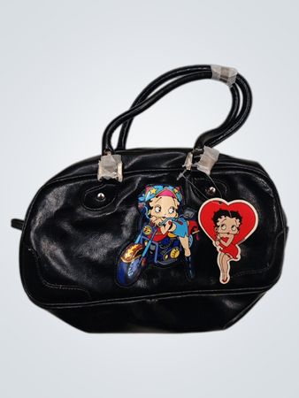 Sac à main noir Betty Boop avec des graphismes de Betty Boop
