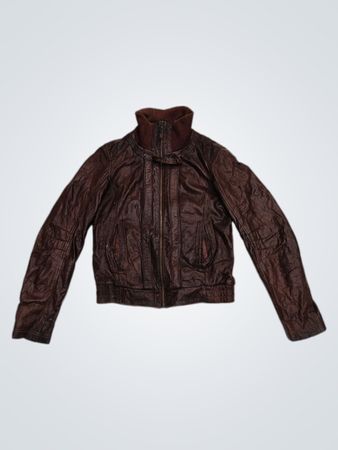 Maison Lener Brown Leather Jacket