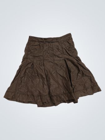 Mexx Brown Plissierter Midirock mit Gürtel