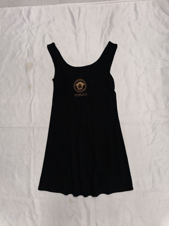 Versace schwarzes ärmelloses Minikleid