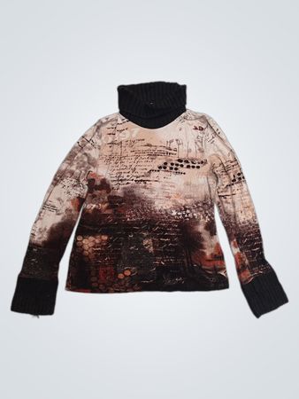 BONITA Damen Rollkragen-Shirt mit grafischem Druck und langen Ärmeln