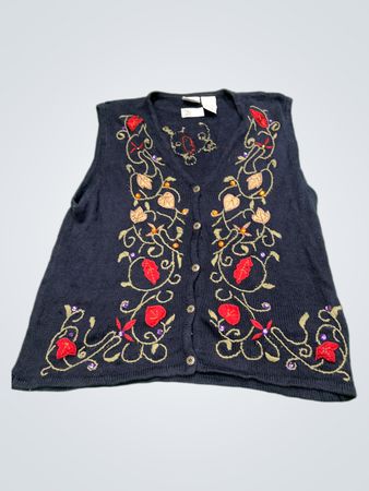 Bobbie Brooks Frauen Bestickte Strickweste