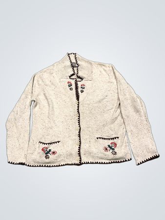 Northern Reflections Damen Strickcardigan mit floralem Stickerei