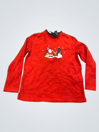 C&B von Croft & Barrow Rotes Weihnachtshemd mit langen Ärmeln