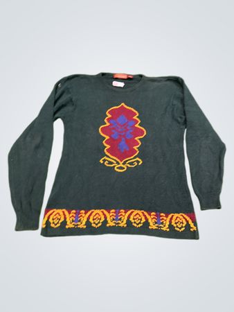 Worthington Herren grüner Pullover mit dekorativem Druck