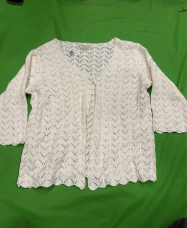 Daxon White Knit Cardigan