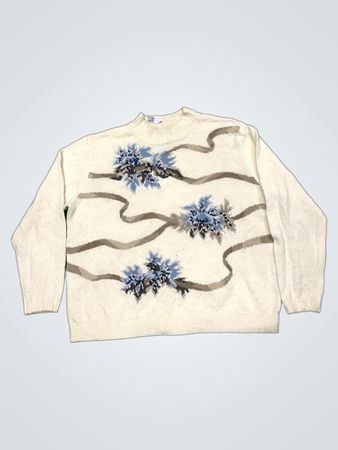 ALFRED DUNNER 1X Pullover mit floralem und Banddesign