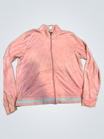 Juicy Couture Pink Velour Track Jacket