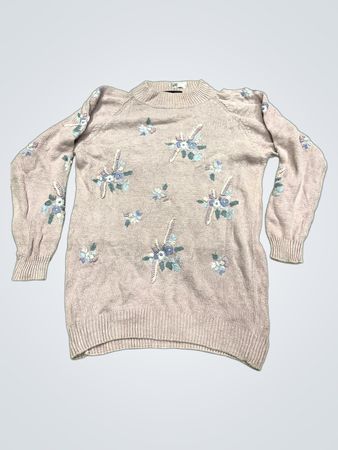 CASAMIA Bestickter Blütenstrickpullover