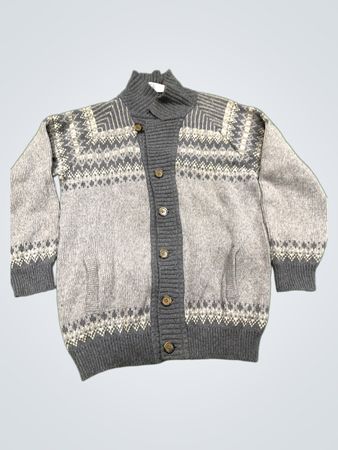 Chantelle Gray Fair Isle Strickjacke