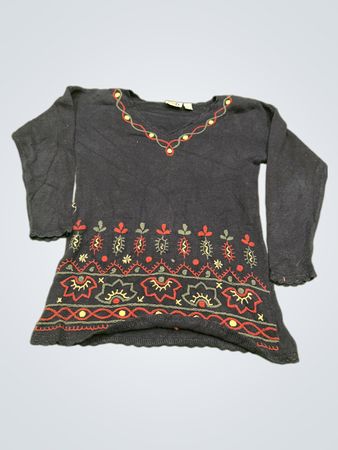 Paul Harris Design Marineblau gestickter Pullover