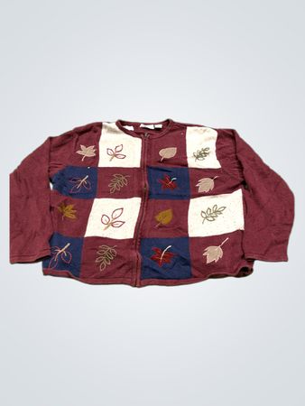 Croft & Barrows Damen Strickjacke mit Reißverschluss und Blumenmuster