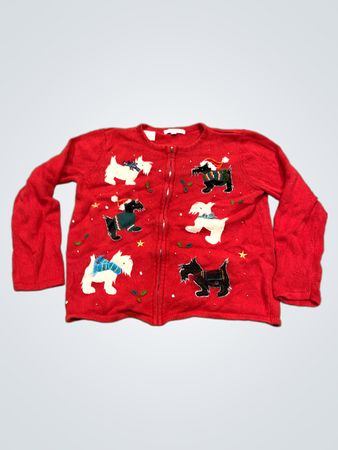 Roter schottischer Terrier Weihnachtspullover