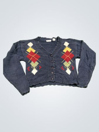 Amancio Blue Argyle Cardigan